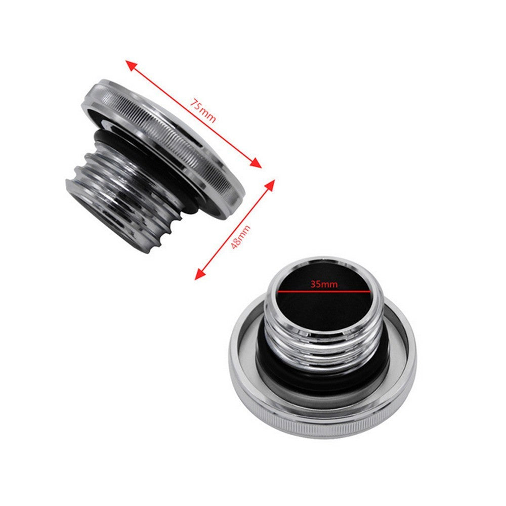 Chrome Aluminium Vented Screw-In Petrol Gas Cap fit Harley-Davidson Tank 1992-17