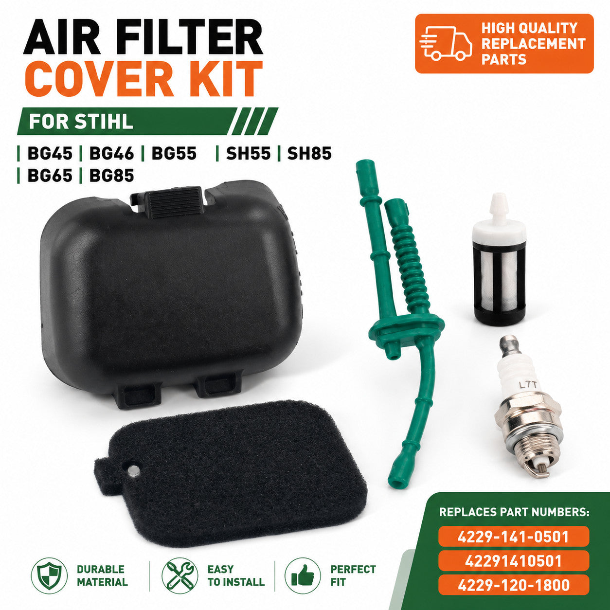 Air Filter Cover Kit For Stihl BG45 BG46 BG55 BG65 BG85 42291410501