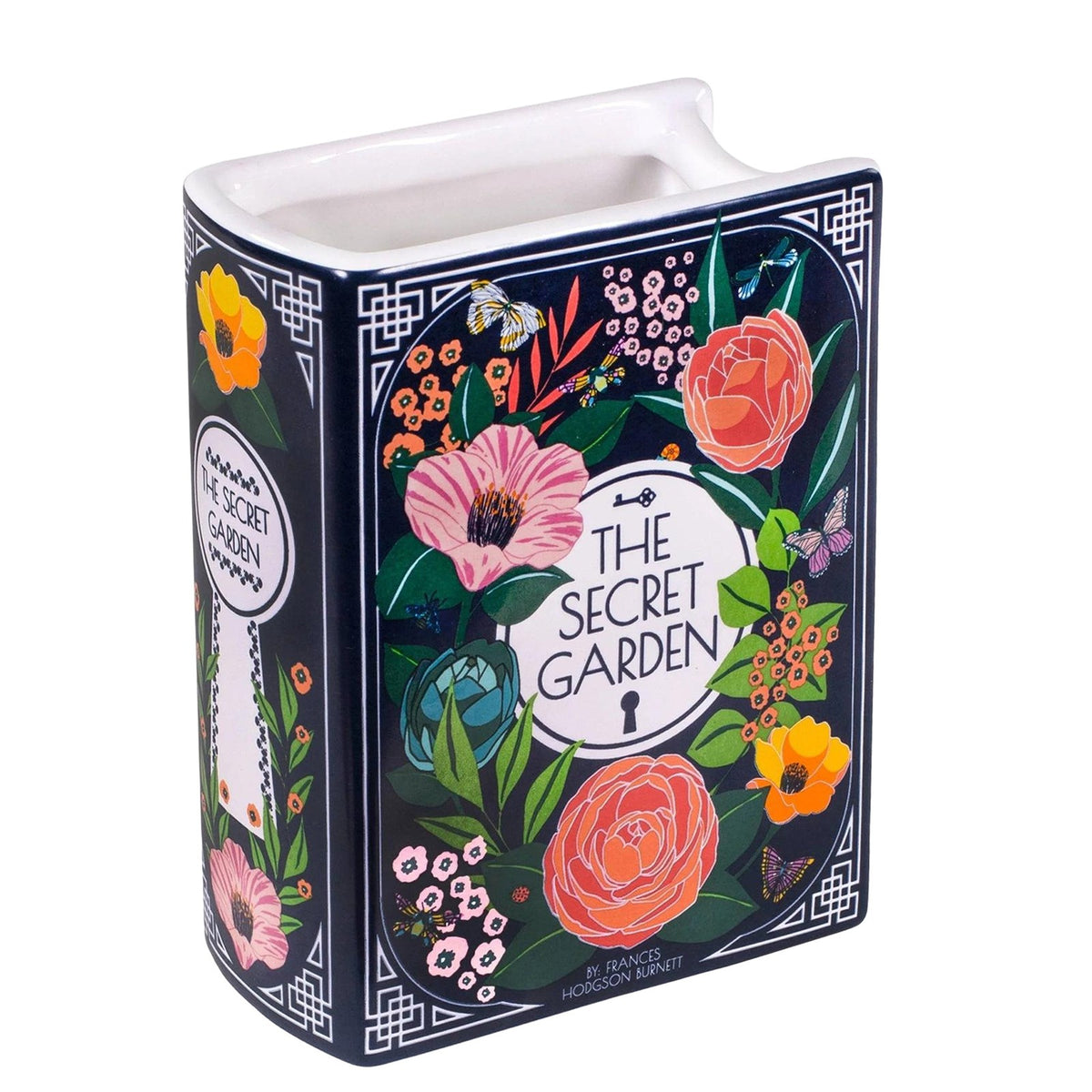 Ceramic Book Shaped Table Flower Vases Decorative Home Bedroom Decor Art Vase