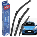 3PCS For Fiat 500 Ford KA Front & Rear Windscreen Wiper Blades 24"/14"/11" Set