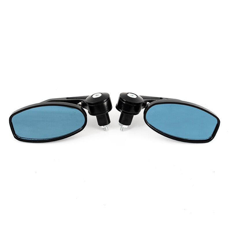 2PCS 7/8'' 22MM MOTORCYCLE REARVIEW HANDLE BAR END SIDE MIRRORS UNIVERSAL BLACK