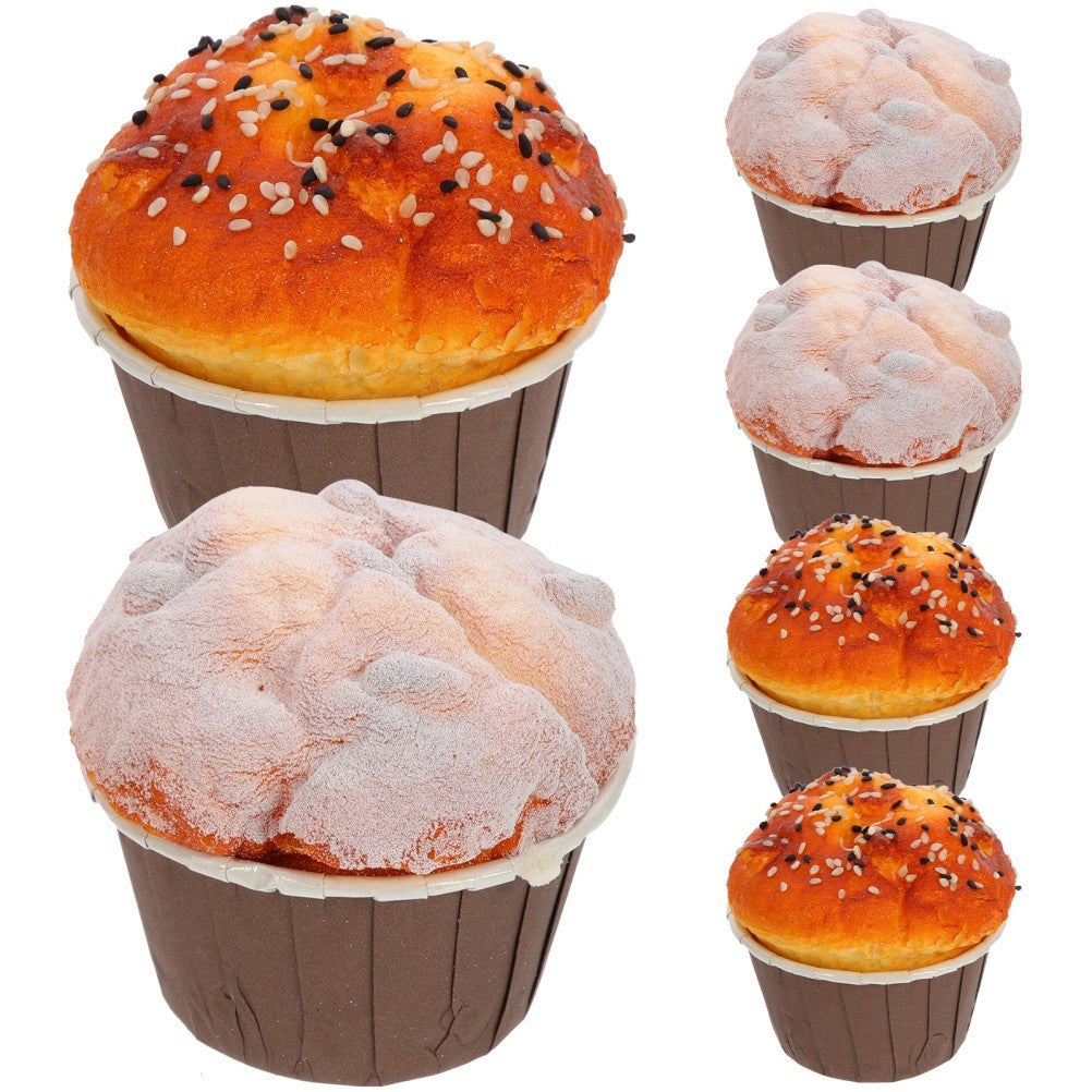6 Pcs Artificial PU Cake Model Fake Food Decoration for Restaurant Display.*
