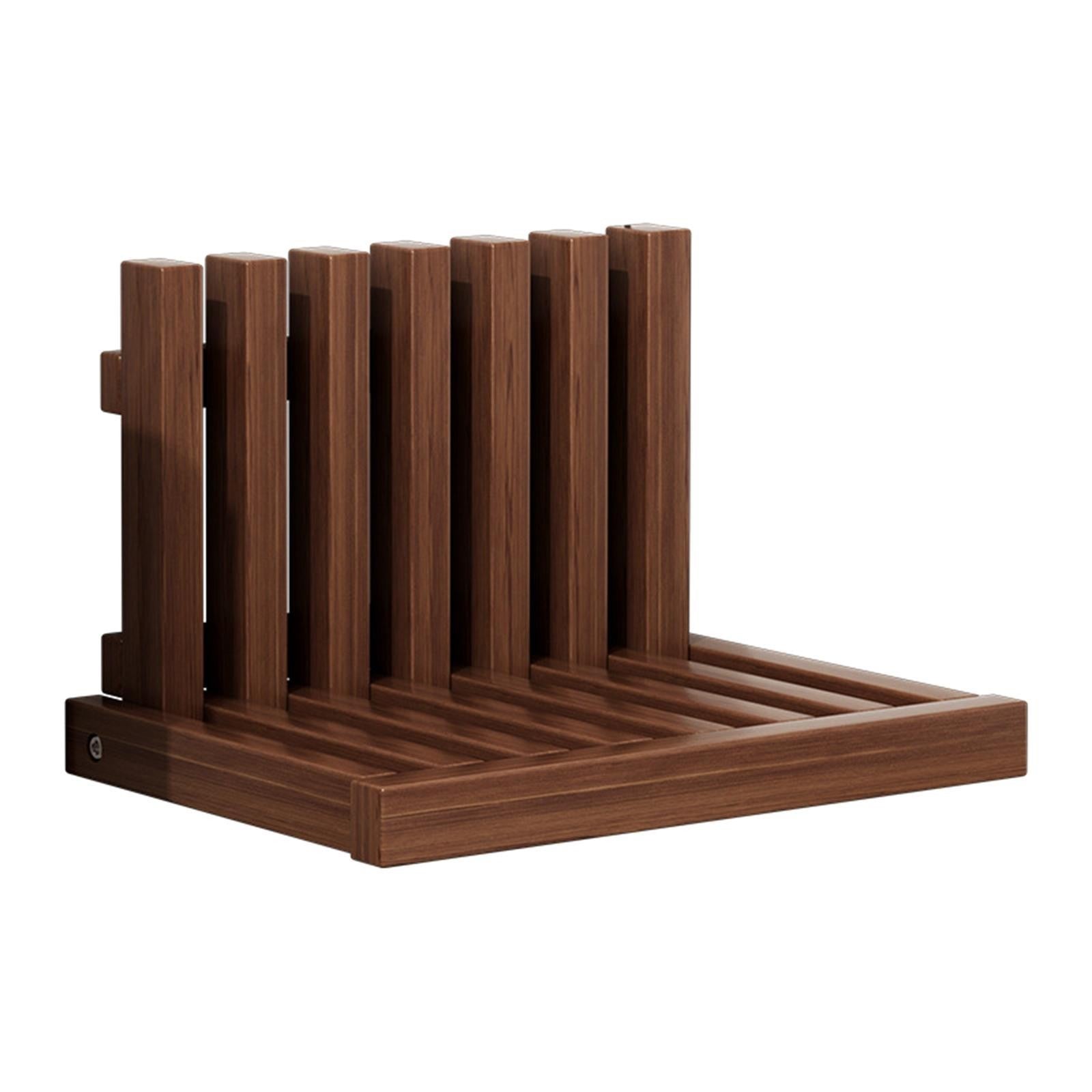 Wooden Wall Mounted Shoe Changing Stool Folding Chair Shower Seat for Entryway