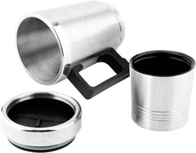 12v Portable Electric Kettle Car Van Travel Stainless Steel Water Heater Pot UK
