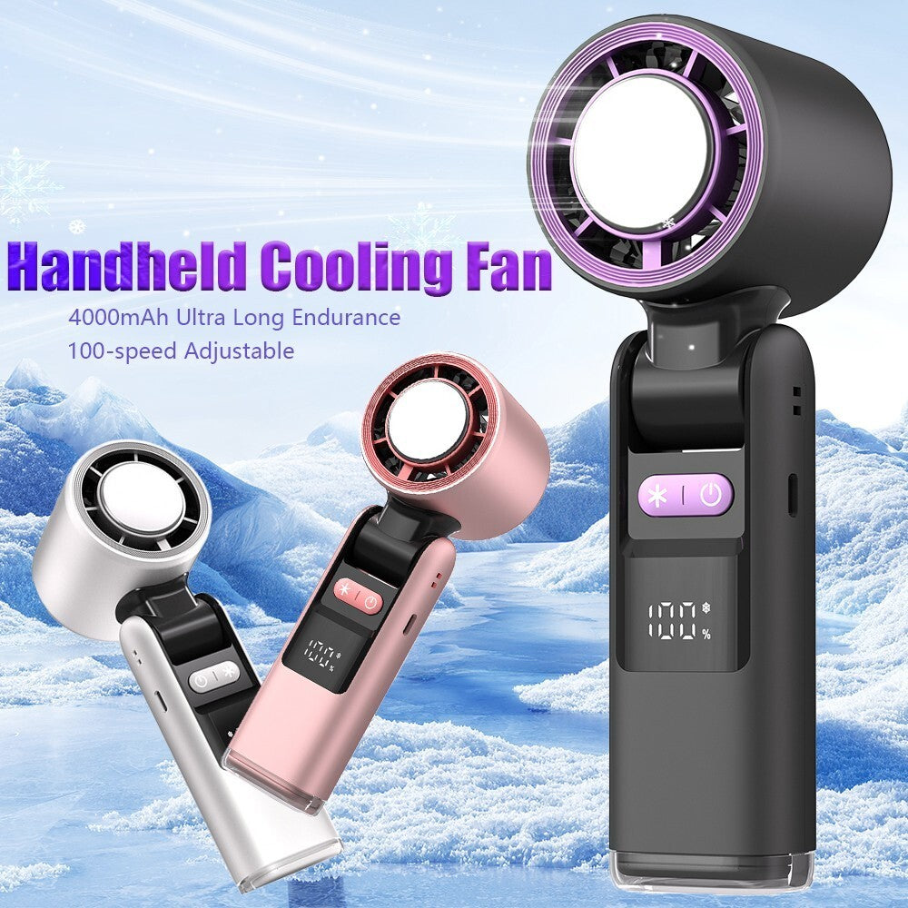 USB Rechargeable Mini Hand Fan Portable Folding Desk Cooling Cooler