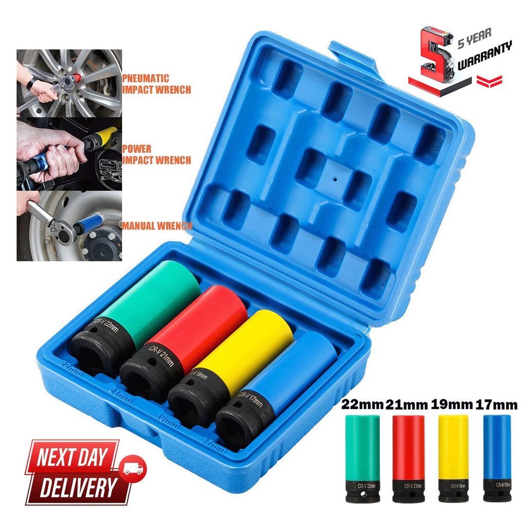 Alloy Wheel Nut Socket Impact Socket Set Metric Socket 1/2" Drive 17/19/21/22MM