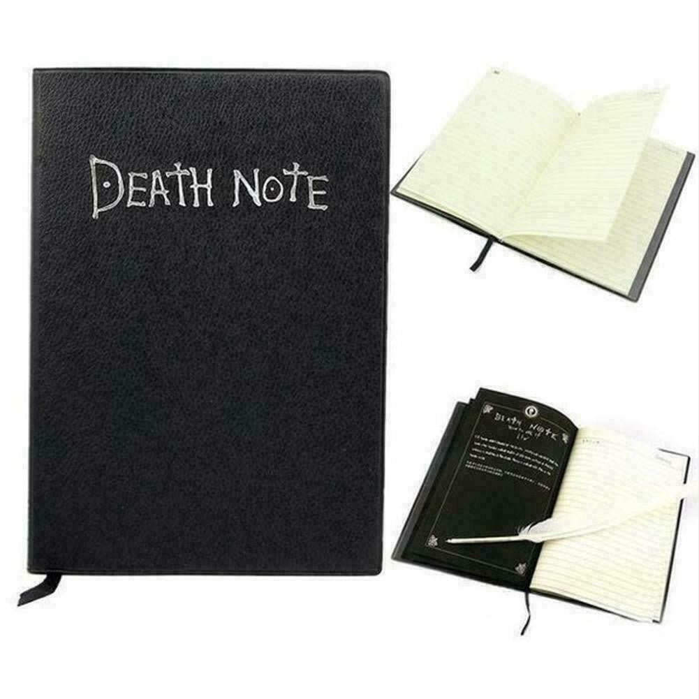 Death Note Cosplay Notebook with Feather Pen Book Anime Theme Writing Journ