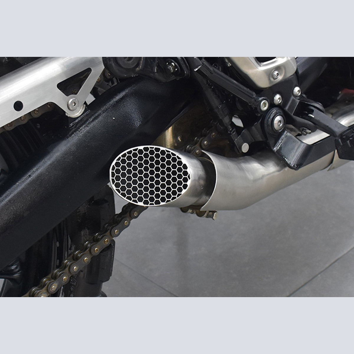 For Triumph Speed 400 Scrambler 400X 2024-2026 Muffler Exhaust Tips Silver Pipe*