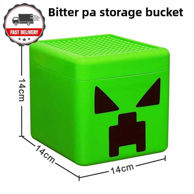 Magnetic Building Blocks Storage Bucket Educational Sensory Toy Block Container