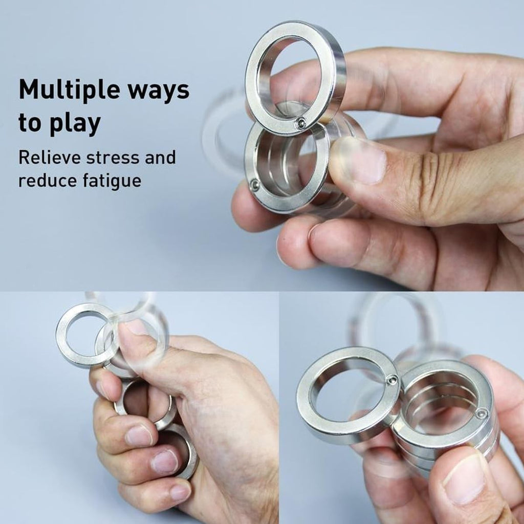 4 Finger Foldable Fidget Toy for Stress & Anxiety Spoven Folding Finger Ring