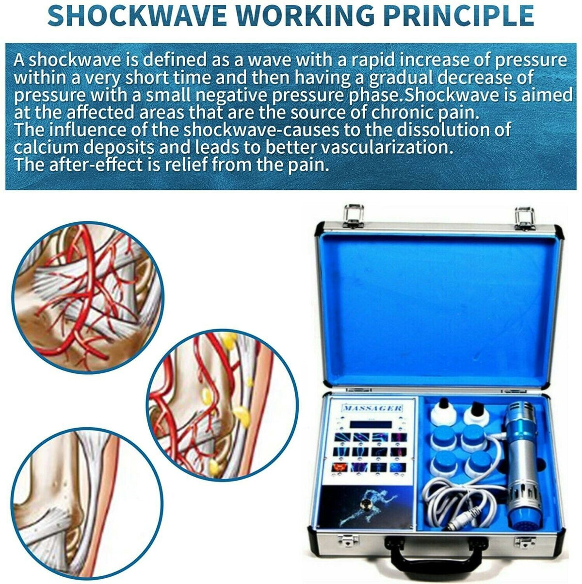 Touch Screen Shockwave Therapy Machine For Muscle Pain Removal & ED Treatment UK