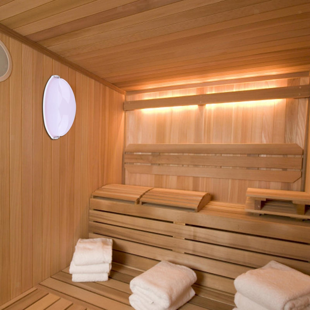 Explosion-Proof Sauna Light Cover Professional Anti-High Temperature White Oval