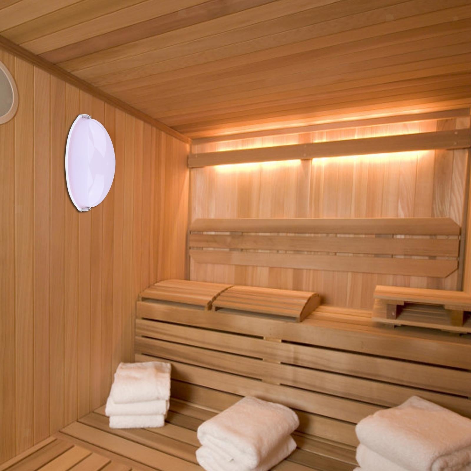 Explosion-Proof Sauna Light Cover Professional Anti-High Temperature White Oval
