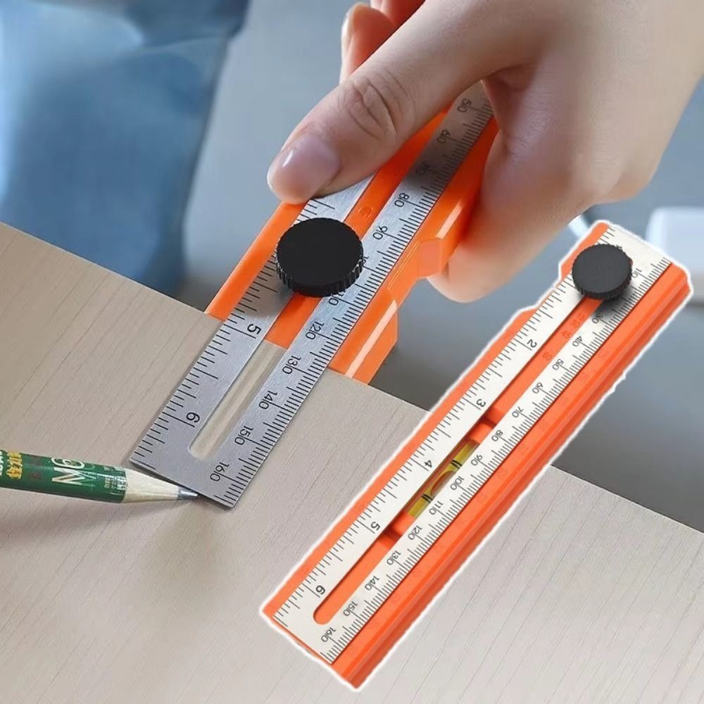 Multi-role Foldable Marking Ruler Adjustable Positioning Ruler  Measuring Tool