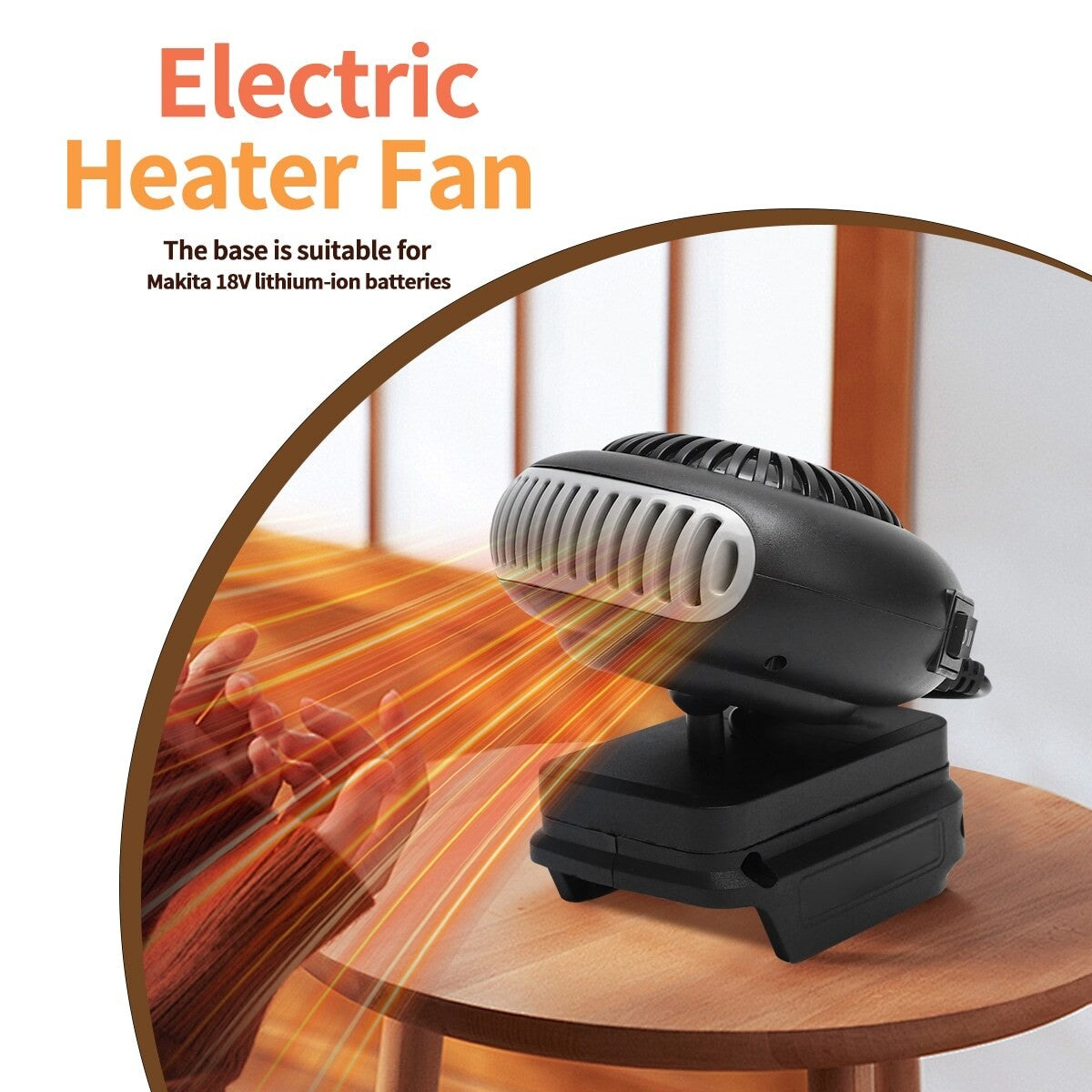 Space Heater Powered Electric Heater Fan For Makita 18V Battery with USB