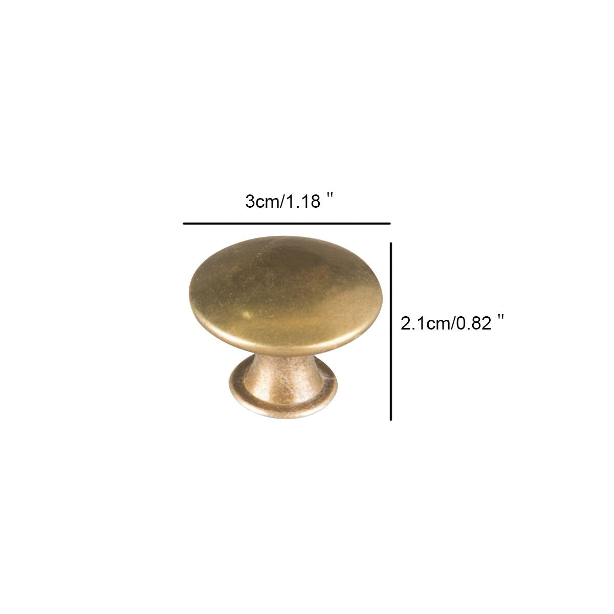 12X Antique Brass Drawer Handles Kitchen Door Knobs Small