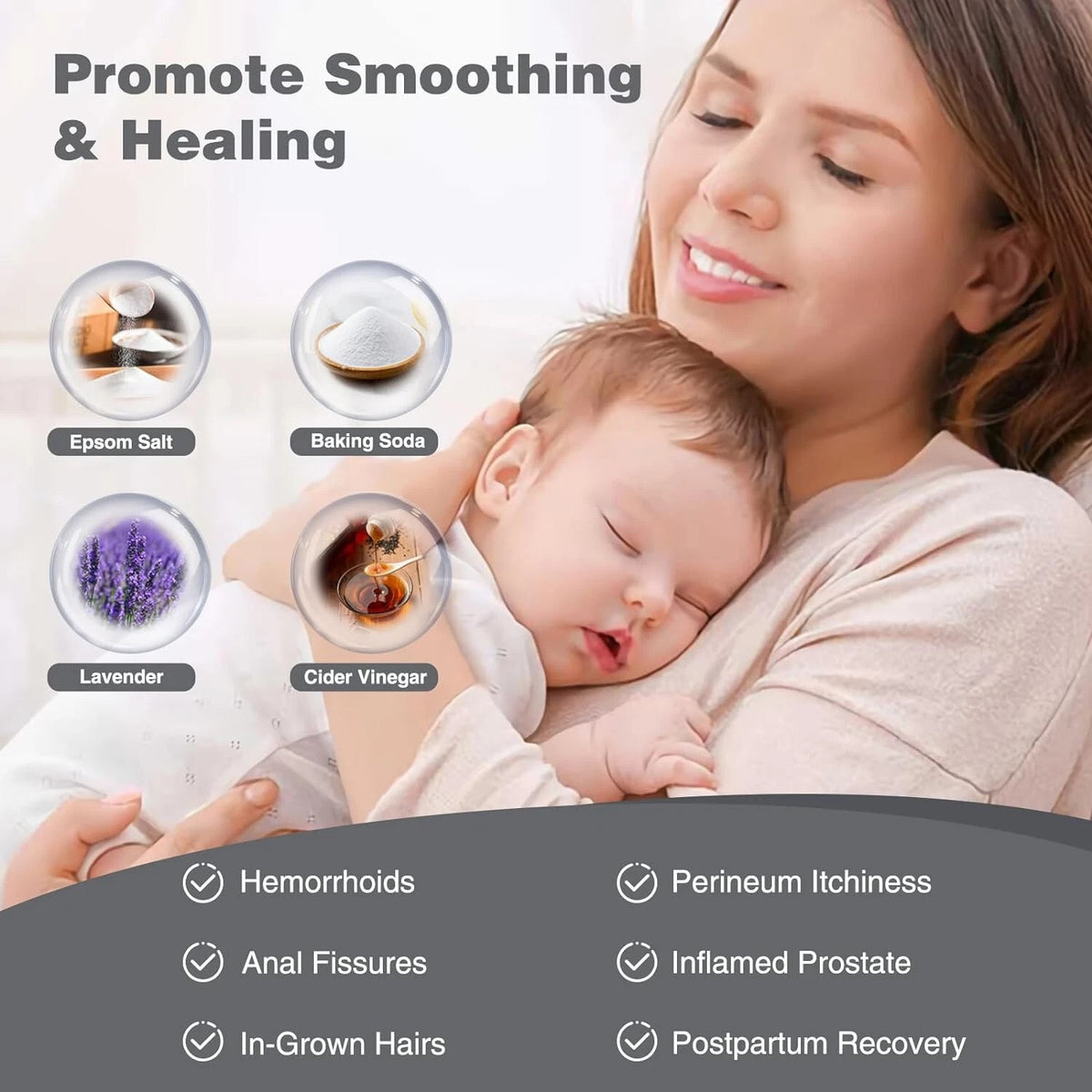Sitz Bath for Hemorrhoids & Postpartum Care with Flusher Toilet Soaking Basin uk