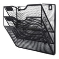 Mesh Wall File Organizer Wall Mounted Holder Clipboard Storage Magazines Rack 3