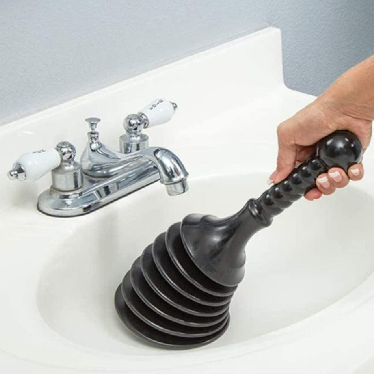 Heavy Duty Sink Plunger Clear Unblock Unclog Drains Sinks Toilets Showers Waste