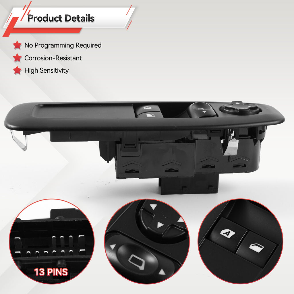 Power Window Switch 96751127ZD 96751120ZD Replaces for Peugeot 208