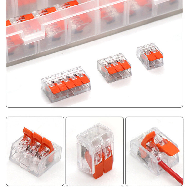 Wago 221 Electrical Connectors Wire Block Clamp Terminal Cable Reusable UK