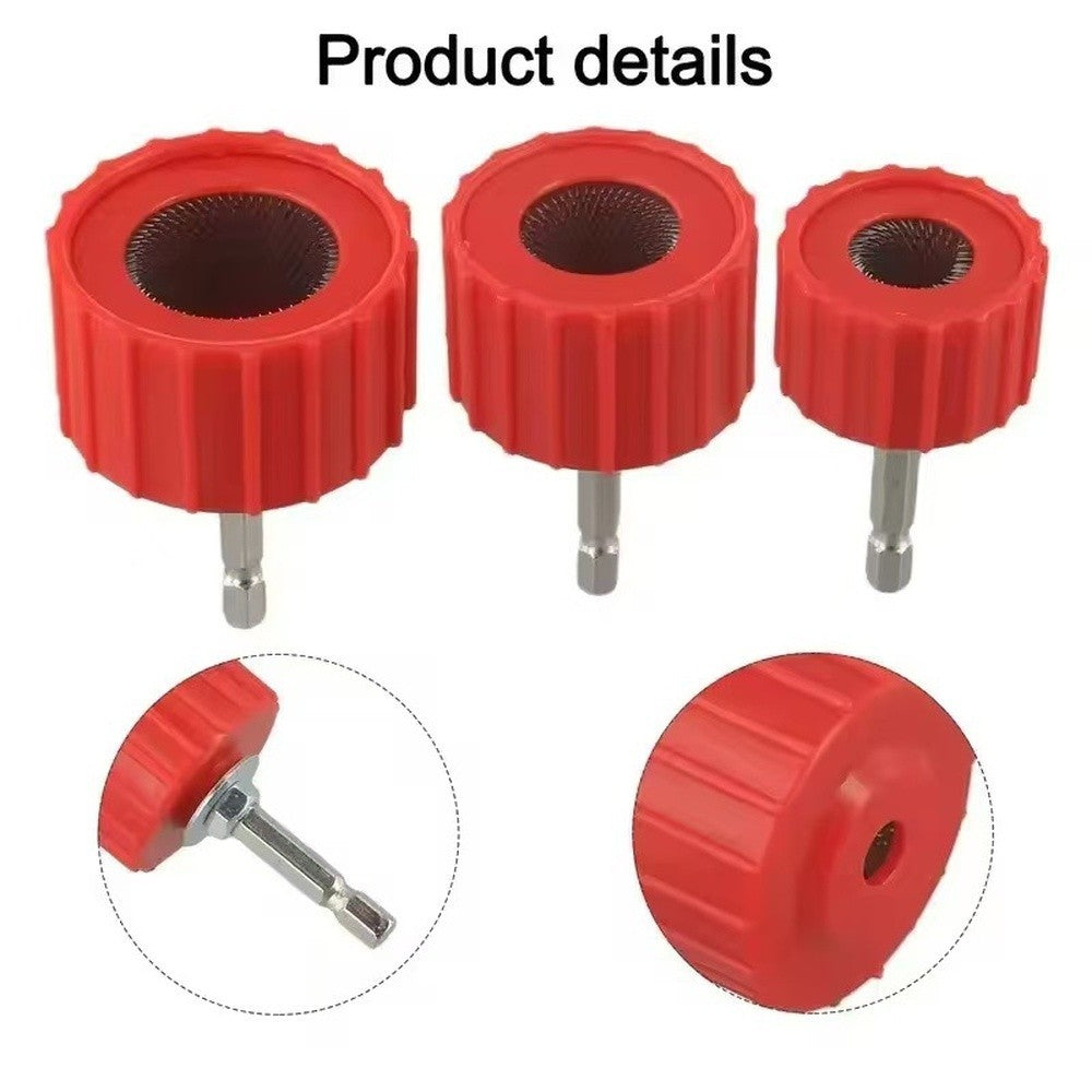 9x Copper Pipe Cleaner Brush For Drill/Driver - 15mm 22mm 28mm Plumbing- Hex bit
