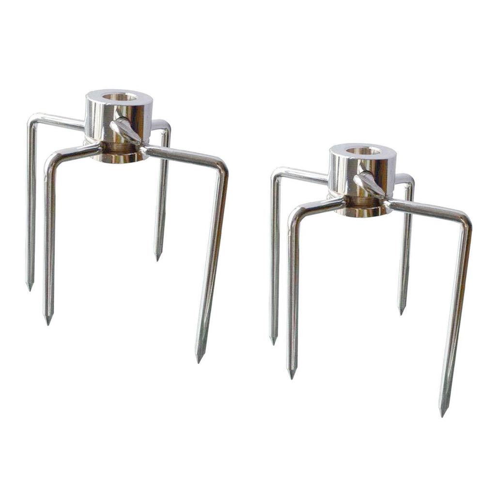 2pcs Stainless Steel Rotisserie BBQ Spit Fork Charcoal Grill Barbecue Tool