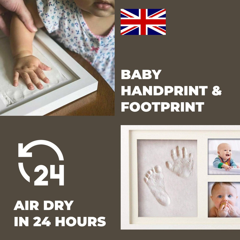 Baby Handprint Footprint Kit with Frame Newborn Keepsake Gift Baby Shower