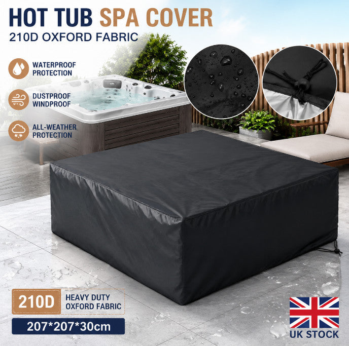 Hot Tub Spa Covers Waterproof Dust Cap Square Anti-UV Durable Protective Guard