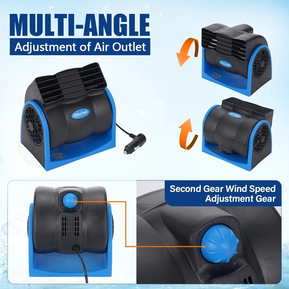 Mini 12V Portable Car Truck Auto Cooling Fan Lighter Plug Conditioner Silent