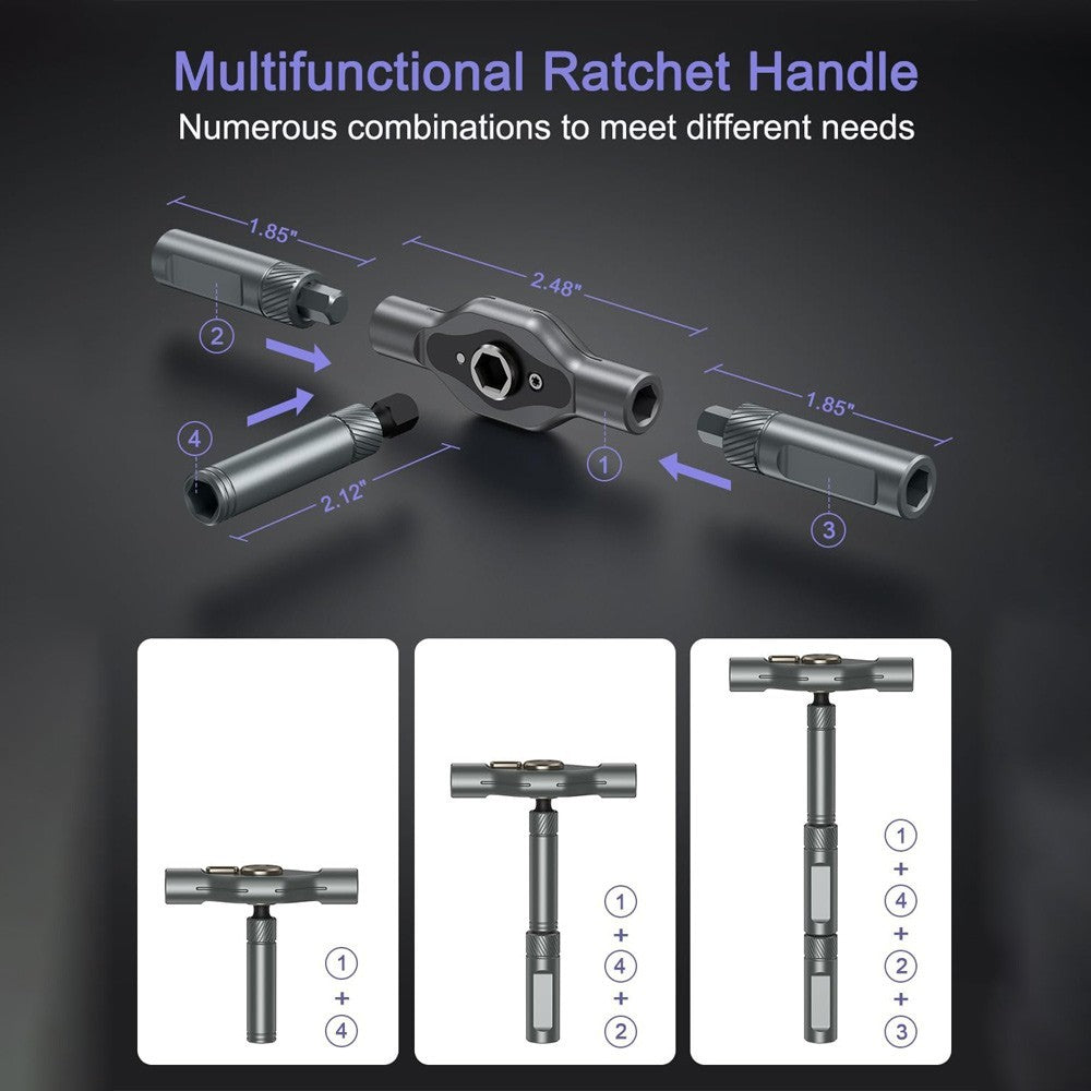 42/24 in 1 Magnetic Screwdriver Set Ratchet Screwdriver Kit for Home DIY Repairs