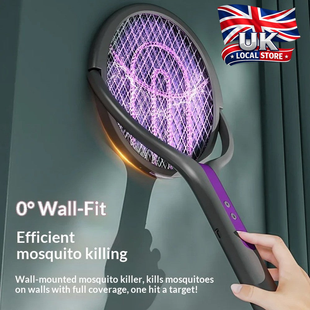 Bug Zapper Racket Electric Fly Swatter Mosquito Bat Wasp Insect Pest Killer