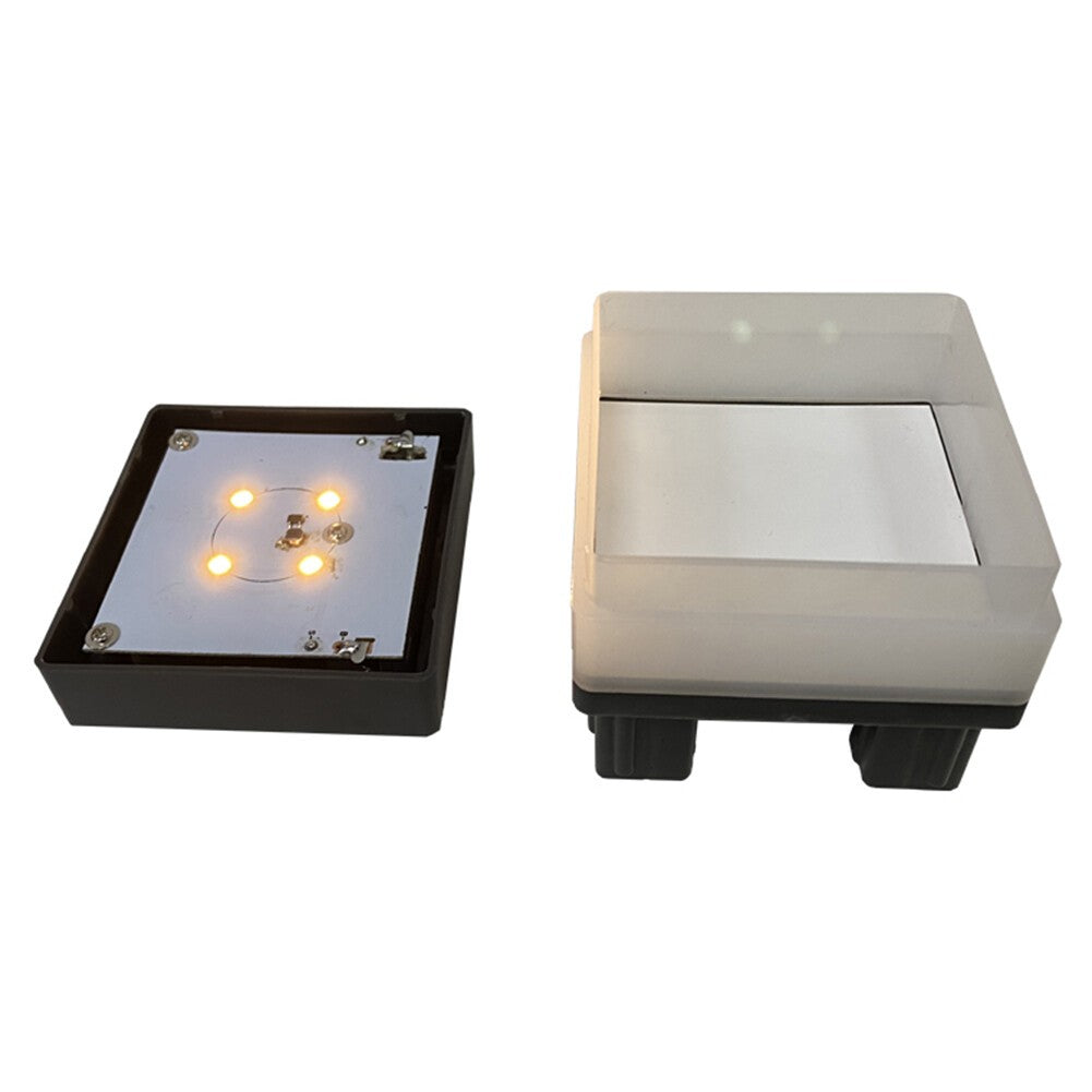 2X LED Solar Post Column Light Fence Solar Lamp Caps Outdoor Garden Light