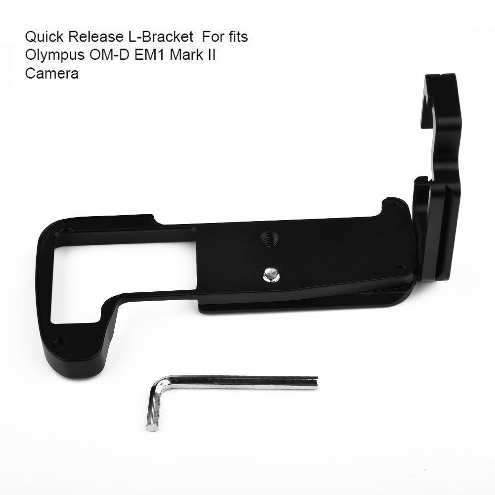 Quick Release L-Bracket Mount Camera Grip For Olympus OM-D (E-M1 Mark II) Black