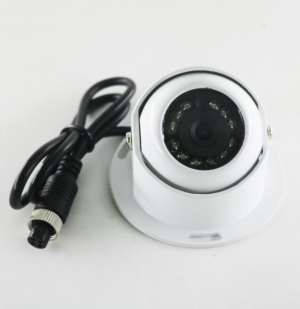 White 4 PIN Heavy Duty Caravan CCD IR Colour Reverse Rear view Camera 12v/24v Rv