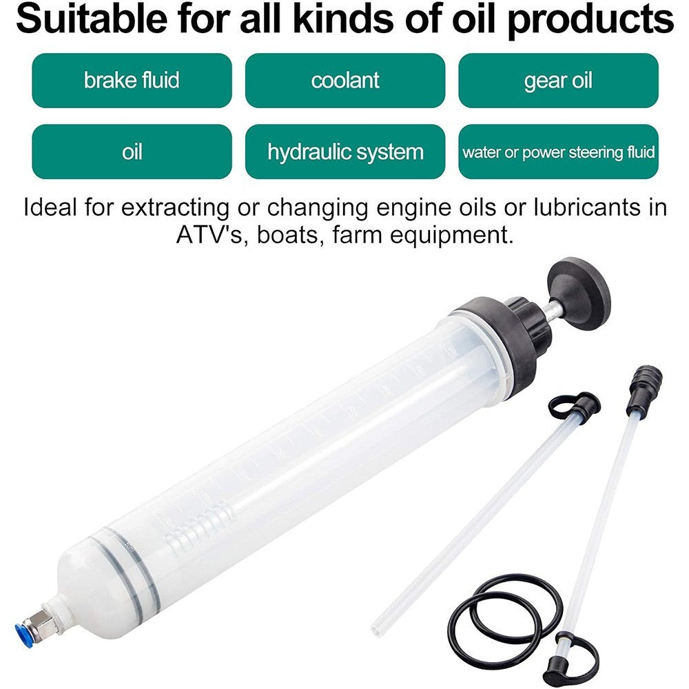 500ML Car Oil Fluid Extractor Fluid Syringe Pump Manual Suction Transfer Filling