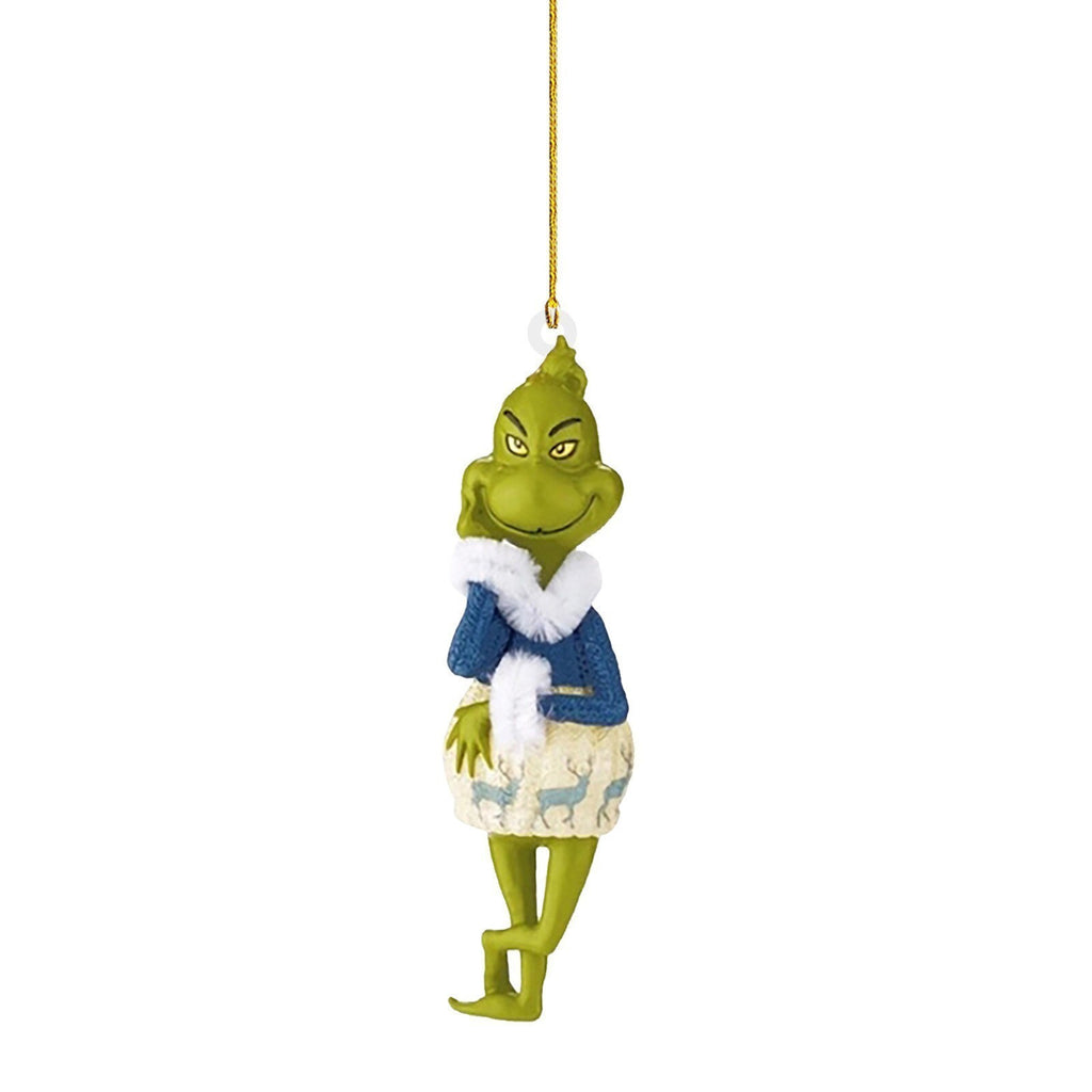 20X Merry Christmas Grinch Ornament Xmas Tree Hanging Figure Decoration Pendants