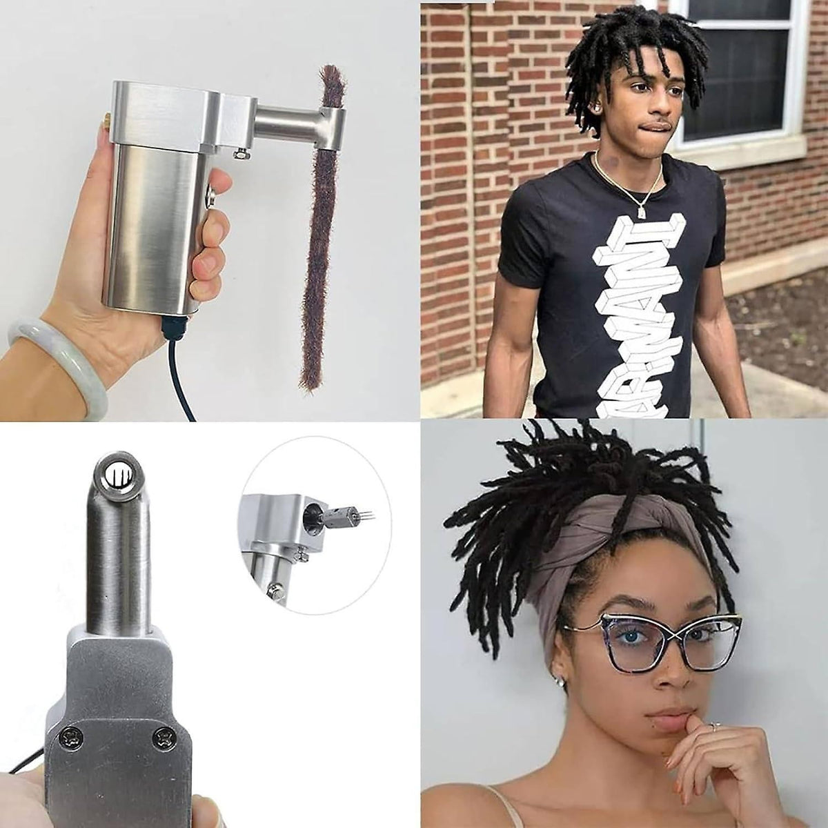 Dreadlock Machine Mini Portable Dreadlock Making Machine 6-16mm No Clogging