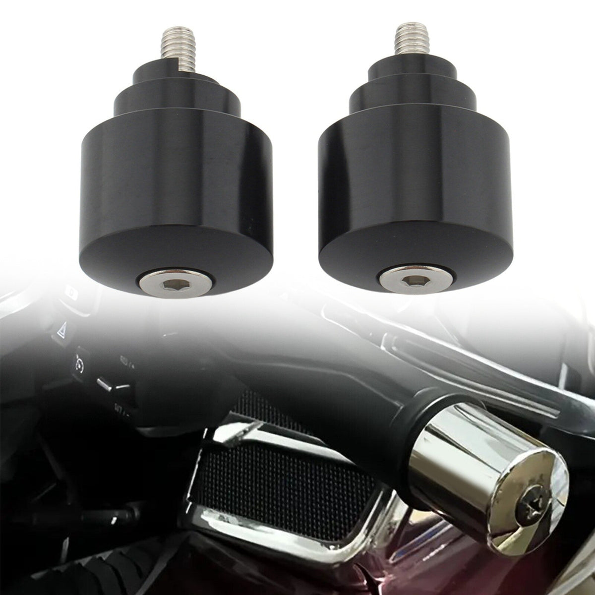 Black Bar Ends To Fit Honda Cbr600 900 1000 Vtr Bar End Weights Pair Motorcycle