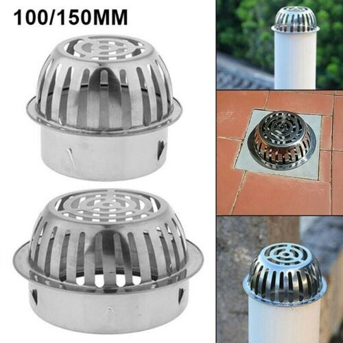 STAINLESS STEEL GUTTER DOWN PIPE OUTLET BALLOON LEAF GUARD TRAP FILTE