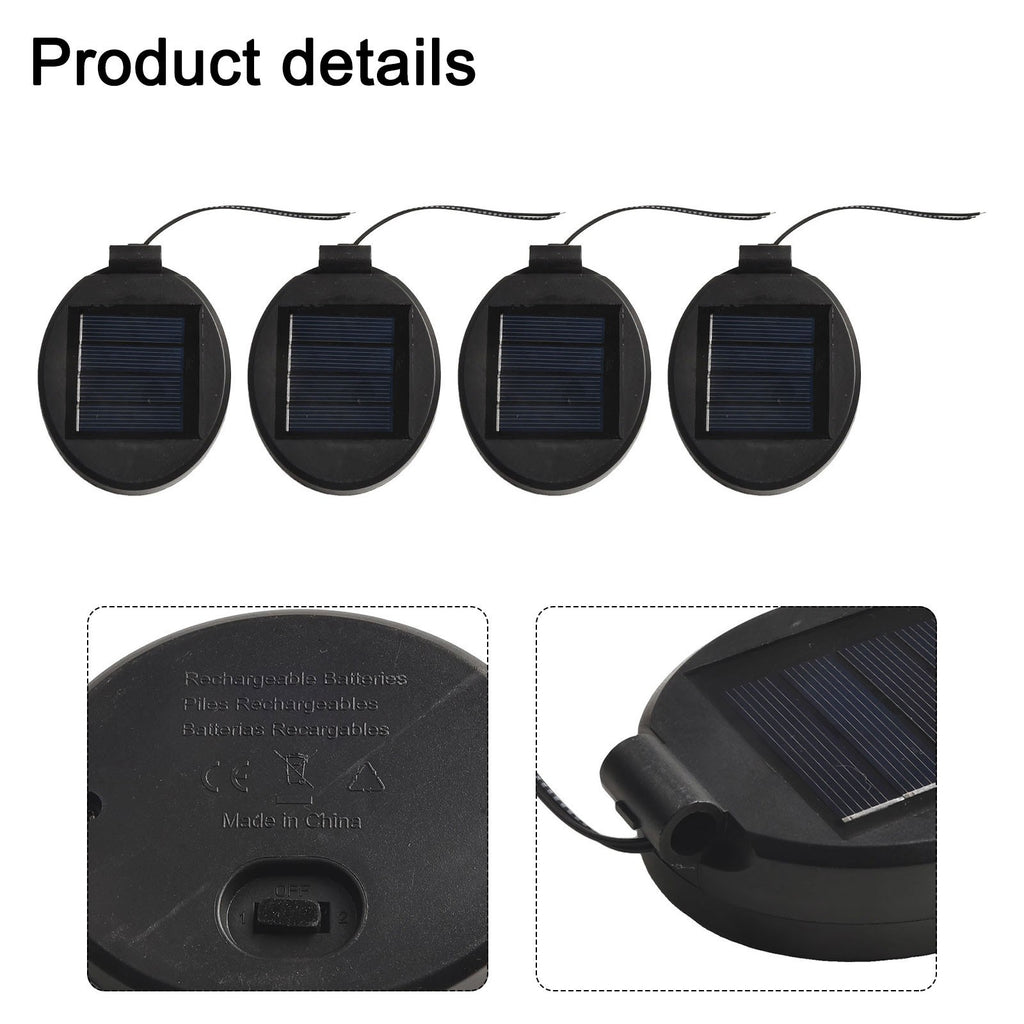 4Pcs Solar Replacement Box 120mA Solar Panel Power Unit For Outdoor Garden Light