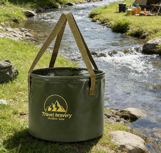 2x Foldable Bucket Water Storage Container Leakproof Multipurpose Outdoor Camp