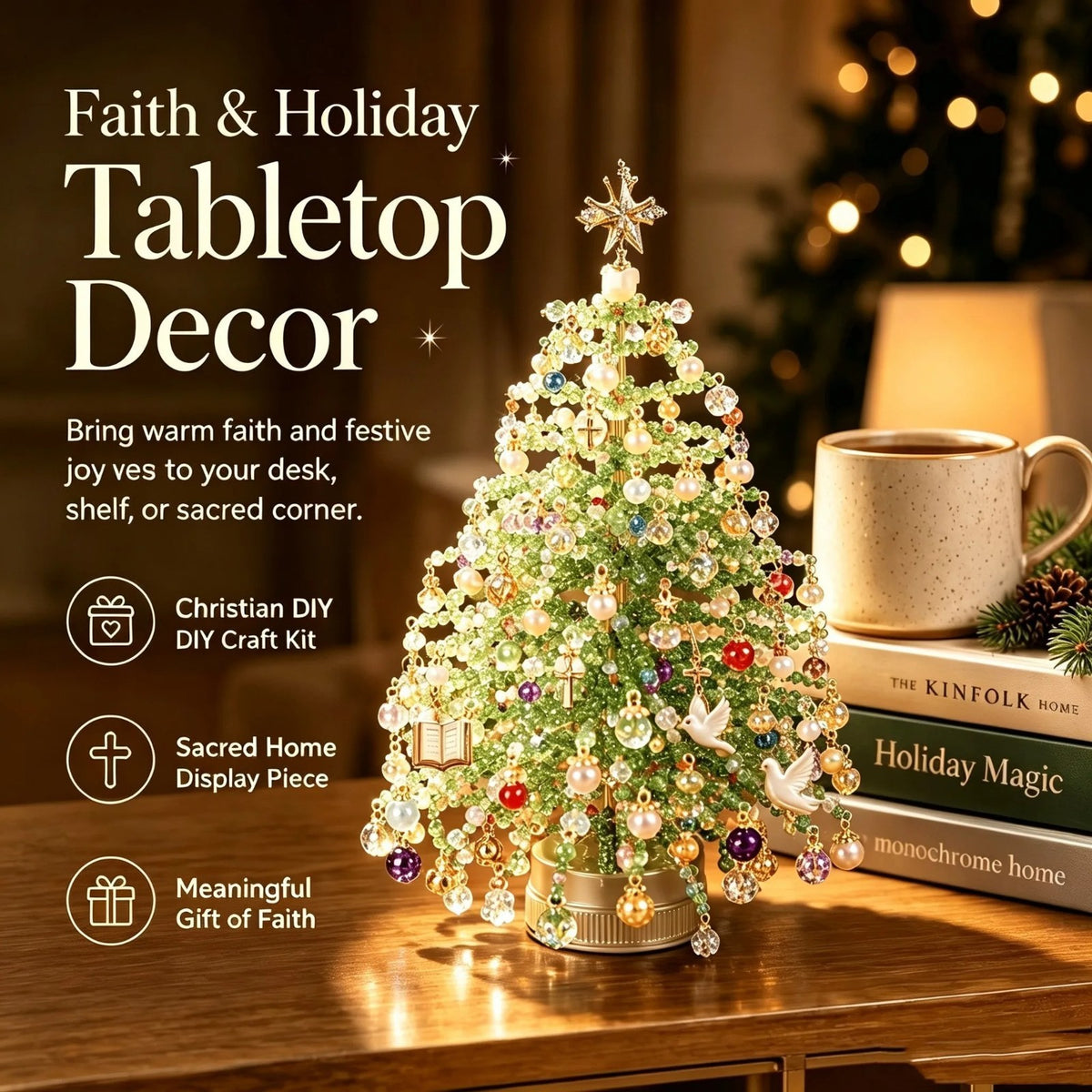 Beaded Christmas Tree Kit DIY Ornament Making Craft Set Kids Gift Funny