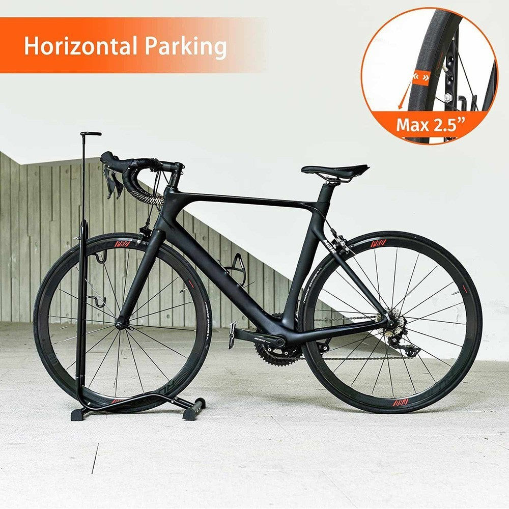 Upright Bike Stand Premium Vertical Adjustable Bicycle Floor Parking Rack Stand