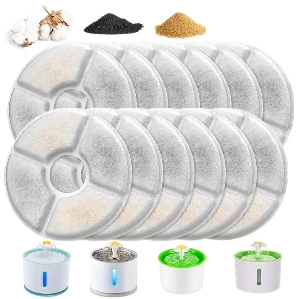 6/12Pcs Pet Cat Dog Water Fountain Replacement Filters Activated Carbon Filters