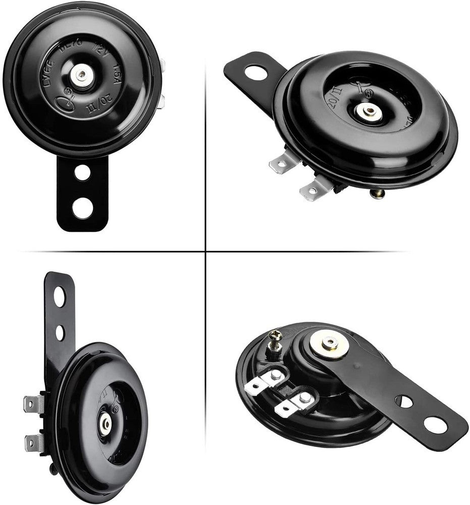 65mm 12V DC Black Horn Universal For Scooter Motorcycle Quad Moped Replacement
