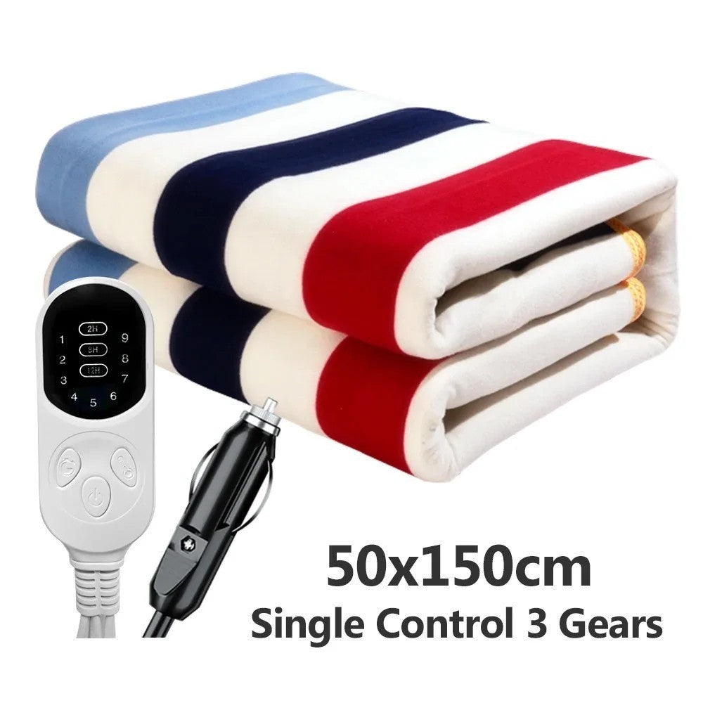 12V Car Electric Heating Blanket for Camping Trucks Off-Road Vehicles