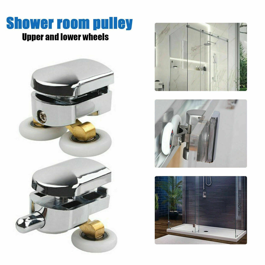 4 Twin Shower Screen Door ROLLERS Runners Wheels 23mm Top & Bottom Replacement