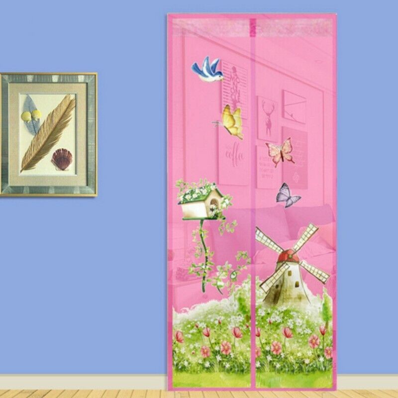 Curtain Door Mesh Magnetic Fastening Mosquito Fly Bug Insect Net Screen Magic UK