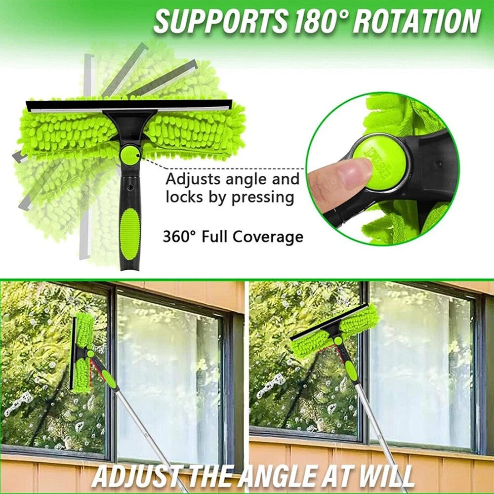 Telescopic Extendable Window Cleaner Equipment Glass Cleaning 4.5m Squeegee Tool